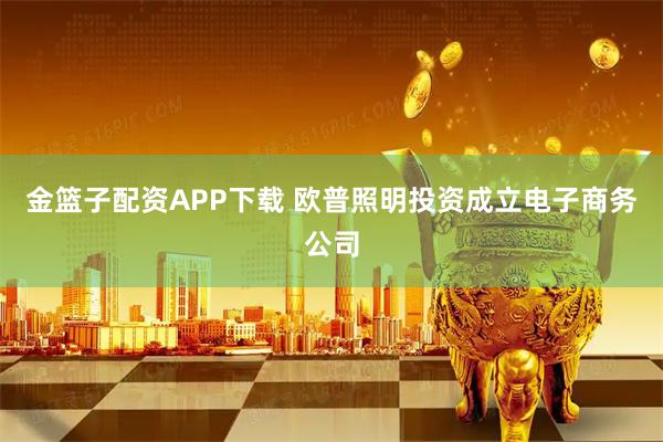 金篮子配资APP下载 欧普照明投资成立电子商务公司